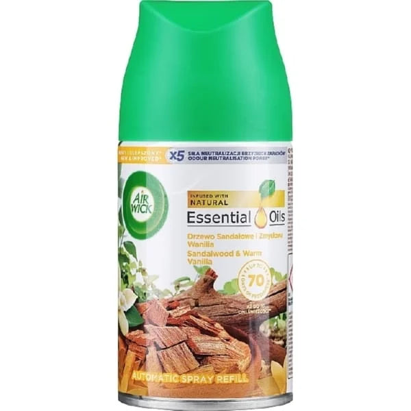 AIR WICK VANILLA&SANDALWOOD REFILL SPRAY 250ML