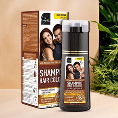 BIOLUXE DARK BROWN HAIR COLOUR SHAMPOO 180ML