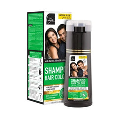 BIOLUXE NATURAL BLACK HAIR COLOUR SHAMPOO 180ML