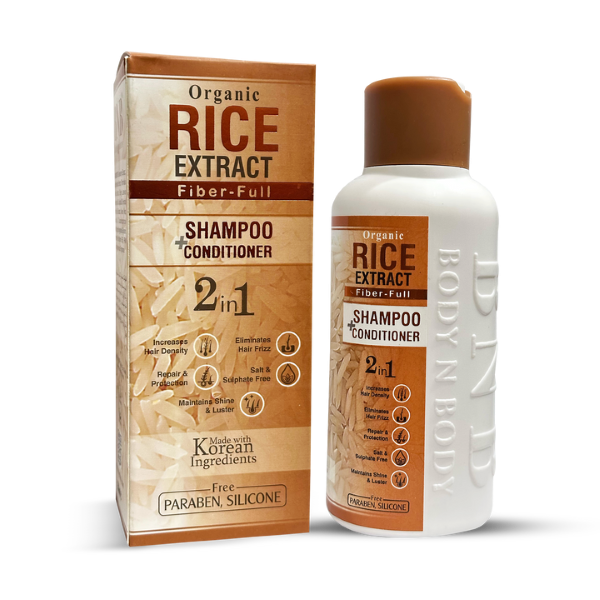 BNB RICE FIBER-FULL 2IN1 SHAMPOO+CONDITIONER 250ML