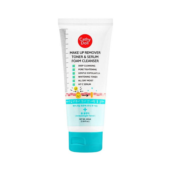 CATHY DOLL MAKER UP REMOVER TONER&SERUM FOAM CLEANSER 100ML