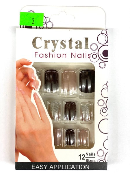 CRYSTAL FASHION NAILS 12PCS 310
