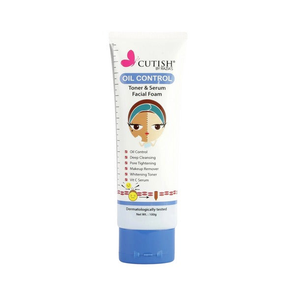 CUTISH OIL CONTROL TONER SERUM FACIAL FOAM 100G