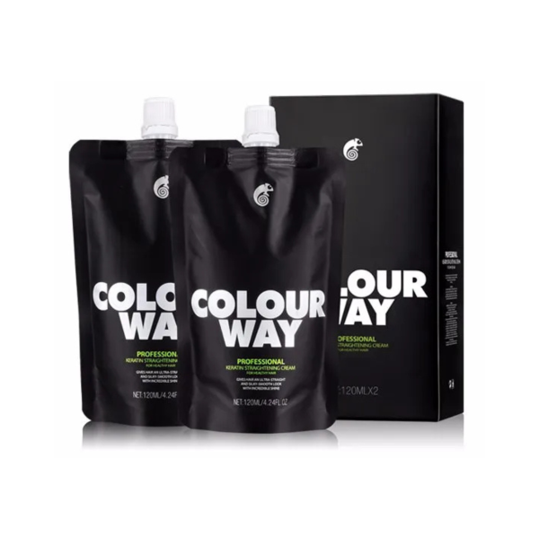 Colour Way Professional Keratin Straightening Cream For Damaged Hairs 240*2 ml