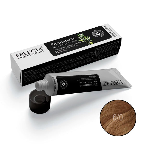FREECIA PERMANENT HAIR COLOR 100ML 6/0