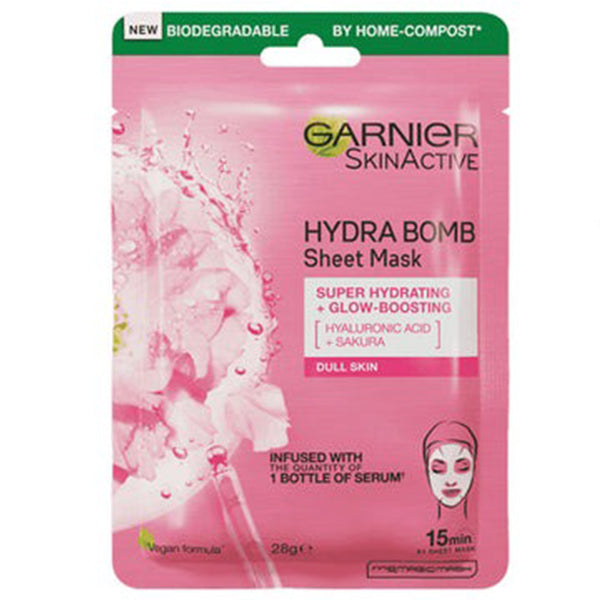 GARNIER HYDRATING&GLOW-BOOSTING SHEET MASK 28G