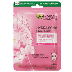 GARNIER HYDRATING&GLOW-BOOSTING SHEET MASK 28G