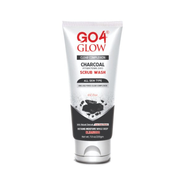 GO4 GLOW CHARCOAL SCRUB WASH  200G