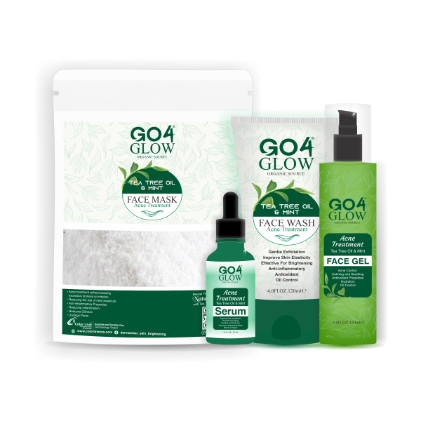 GO 4 GLOW TEA TREE OIL & MINT ACNE TREATMENT FACIAL KIT