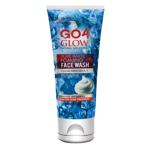 GO4 PURE WHITE FOAMING FACEWASH 200G