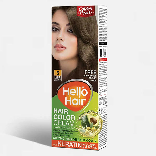 HELLO HAIR COLOR LIGHT BROWN #5 50GM