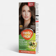 HELLO HAIR COLOR MEDIUM BROWN #4 50GM