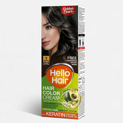 HELLO HAIR COLOR NATURAL BLACK #1 50GM