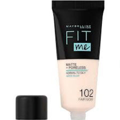 MAYBELLINE FIT ME MATTE FOUNDATION FAIR PORCELAIN 102