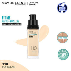 MAYBELLINE FIT ME MATTE FOUNDATION PORCELLAIN 110