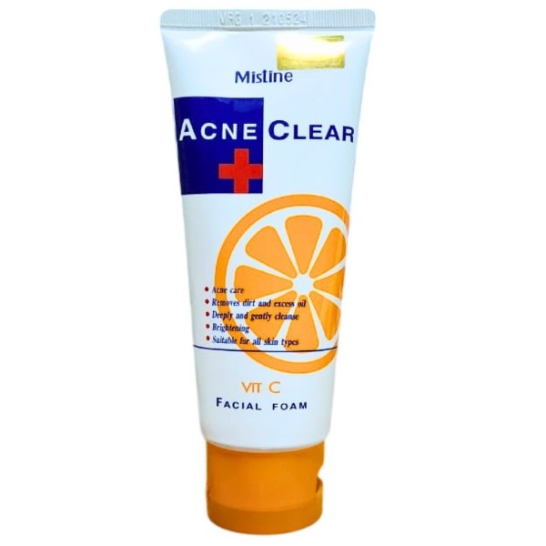 MISTINE ACNE CLEAR VITAMIN C FACIAL FOAM FACEWASH 85G