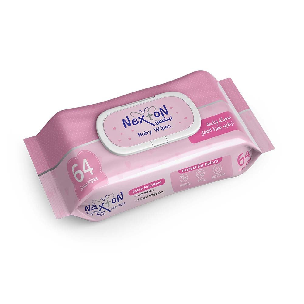 NEXTON EXTRA SENSITIVE BABY WIPES 64PCS