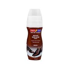 POWER PLUS INSTANT SHOE SHINE LIQUID BROWN 75ML