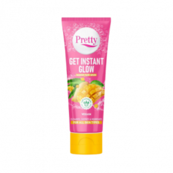 PRETTY GET INSTANT GLOW VEGAN FACEWASH 100G