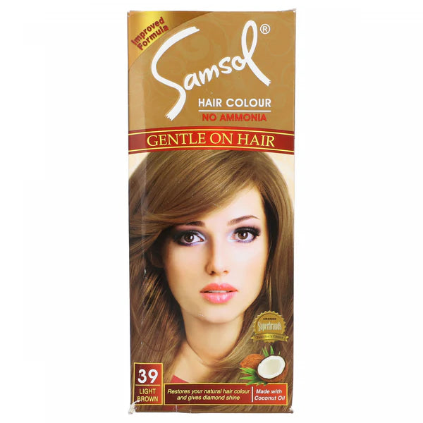 SAMSOL HAIR COLOR LIGHT BROWN 39