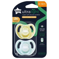 TOMMEE TIPPEE ULTRA LIGHT PACIFIER 6-18M 2PCS 533478