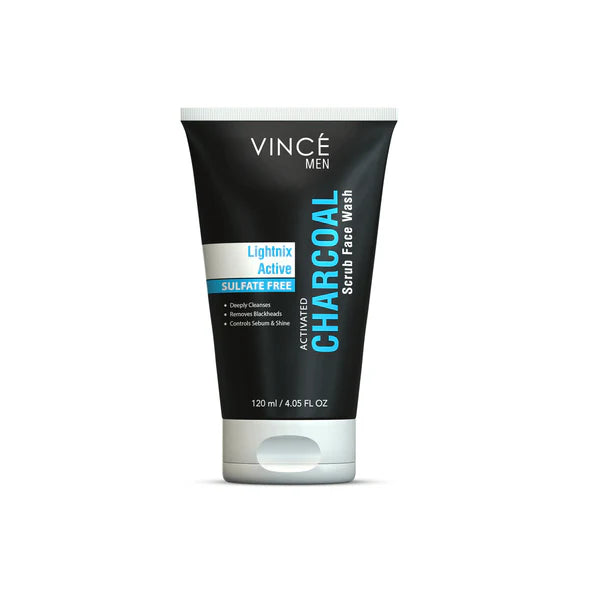 VINCE ACTIVATED CHARCOAL SCRUB WASH 120ML