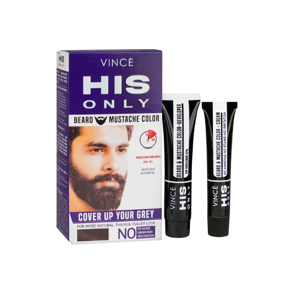 VINCE BEARD MUSTACHE COLOR MEDIUM BROWN BM-04