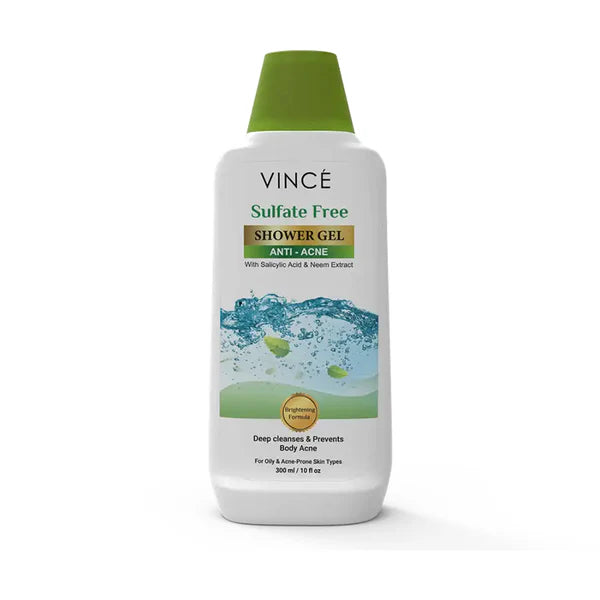 VINCE SULFATE FREE SHOWER GEL ANTI-ACNE 300ML