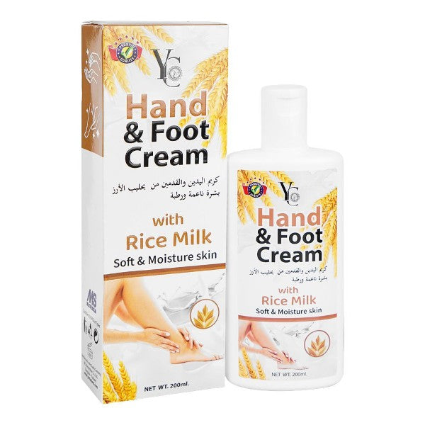 YC HAND&FOOT CREAM WITH RICE MILK 200ML
